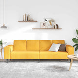 Fabric Sofa with Cushion Light Yellow Corduroy fabric 3335106
