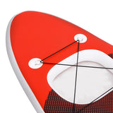 Inflatable Stand Up Paddle Board Set Red 300x76x10 cm 93382