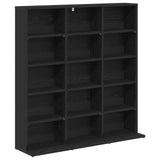 CD Cabinet Black Oak 96 x 23.5 x 97.5 cm Engineered Wood 8012667