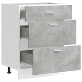Kitchen Base Cabinet Lyon Concrete Grey Engineered Wood 854253