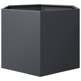 Garden Planter Anthracite Hexagon 69x60x45 cm Steel 851124