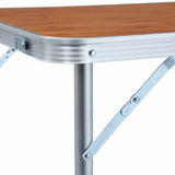 48172 Foldable Camping Table Aluminium 120x60 cm