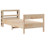 Bed Frame without Mattress 75x190 cm Small Single Solid Wood Pine 3306210