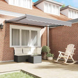 Retractable Awning Light Grey 350 x 250 cm Polyester and Metal 3330392