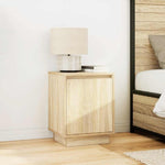 ZNTS Bedside Cabinets with LED Lights 2 pcs Sonoma Oak 38x34x50 cm 861270