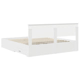 Bed Frame with Headboard White 180 x 200 cm Engineered Wood 3410861