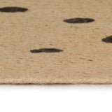 Handmade Rug Jute with Print Polka Dot 150 cm 133688
