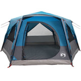 Cabin Tent 7-Person with Roof Blue 400 x 350 x 212 cm 42004027