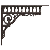 Wall Shelf Brackets 12 pcs Antique Brown 27.5 x 23 x 4 cm Steel 42038805