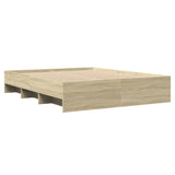 Bed Frame Sonoma oak Engineered wood 160x200 cm Bed Frame 3295641
