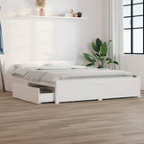 Bed Frame without Mattress with Drawers White 120x200 cm 3103555
