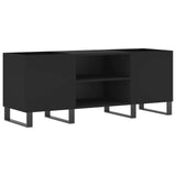 Record Cabinet Black 121x38x48 cm Engineered Wood 831685