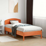 Bed Frame without Mattress Wax Brown 75x190 cm Small Single Solid Wood Pine 3207244