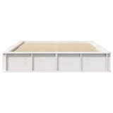 Bed Frame White 150 x 200 cm Solid Pine Wood 3385713