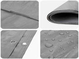 Tarpaulin with Eyelets Light Grey 6 x 8 m 180 gsm PE 42039313