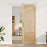 Sliding Door ORKDAL Brown 83 x 232 cm Solid Pine Wood 3333704