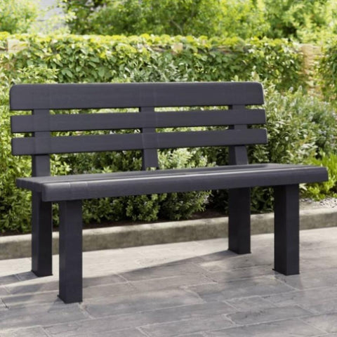 ZNTS Garden Bench Anthracite 110x52x71 cm Polypropylene 4009380