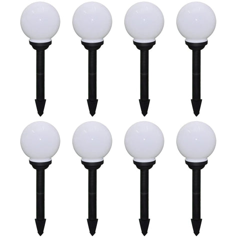 Outdoor Pathway Lamps 8 pcs LED 15 cm with Ground Spike 277114