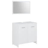 4 Piece Bathroom Furniture Set White Engineered Wood 3056880