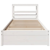 Bed Frame with Headboard without Mattress White 75x190 cm 3305980