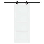 Sliding Door Manual White and black 78 x 202 cm 3333499