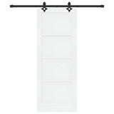 Sliding Door Manual White and black 78 x 202 cm 3333499