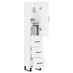 Highboard White 34.5x34x180 cm Engineered Wood 3198873