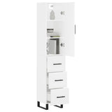 Highboard White 34.5x34x180 cm Engineered Wood 3198873