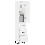 Highboard White 34.5x34x180 cm Engineered Wood 3198873