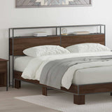 Storage Headboard with Shelf Brown oak 180 cm Engineered wood 859769