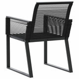 Garden Chairs 2 pcs Black Poly Rattan 4008113