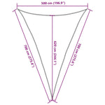 ZNTS Sunshade Sail 160 g/m² Anthracite 5x7x7 m HDPE 311099