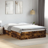 Bed Frame without Mattress Smoked Oak 140x200 cm 3281018