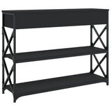 Console Table Black 100x28x75 cm Engineered Wood 834190