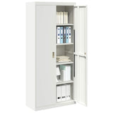 Storage Cabinet White 90 x 40 x 200 cm Steel 3406177