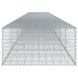 Gabion Basket with Cover 800x100x50 cm Galvanised Iron 3295185
