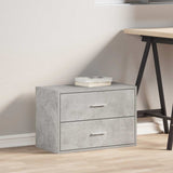 Cabinet with 2 Drawers Concrete Grey 60x31x40 cm Engineered Wood 858827