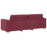 Sofa Set with Cushion 2 pcs Wine Red 221 x 78 x 80 cm Fabric 3324713
