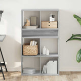 Book Cabinet Grey Sonoma 66x31x112 cm Engineered Wood 860306