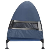 Raised Dog Bed Navy Blue 127 x 81 x 108 cm Fabric and Steel 42008223