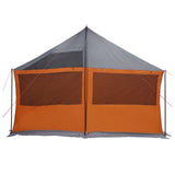 Family Tent with Roof Grey and Orange 450 x 400 x 265 cm 42028601