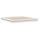 Bed Frame White 200 x 200 cm Solid Pine Wood 8004799