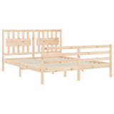 Bed Frame without Mattress King Size Solid Wood 3194316