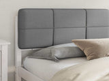 Bed Frame with Upholstered Headboard Dark Grey 120 x 200 cm 877350