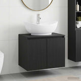 Bathroom Furniture Set Black Engineered Wood 3404341
