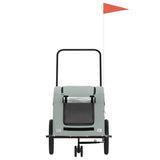 Pet Bike Trailer Grey Oxford Fabric and Iron 93986