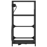 Bedside Cabinet Black Oak 40 x 27 x 76 cm Engineered Wood 859570