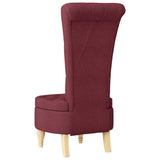 Slipper Chair Wine Red 56.5 x 70 x 110 cm Fabric 42020681