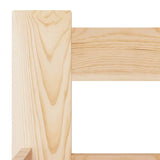 Bed Frame Natural Wood Solid Pine Wood, Plywood Single Tough 321992