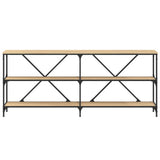 Console Table Sonoma Oak 180x30x75 cm Engineered Wood and Iron 832854